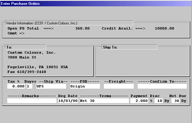 purchase order